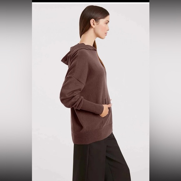 NUUDS Luxe Knit Hoodie in Coffee Brown size Small - Picture 3 of 12